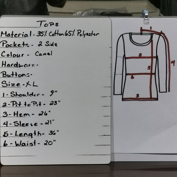 Camel Shawl Collar Wrap Coat Size XL NWOT #156 - Picture 5 of 5